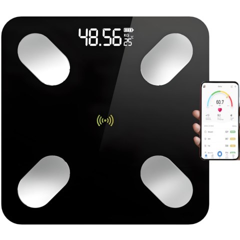 Waga analityczna inteligentna łazienkowa Bluetooth do 180 kg LCD Waga analityczna inteligentna łazienkowa Bluetooth do 180 kg LCD