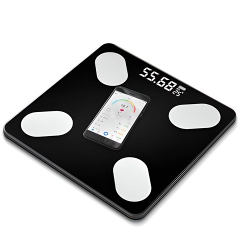 Waga analityczna inteligentna łazienkowa Bluetooth do 180 kg LCD Waga analityczna inteligentna łazienkowa Bluetooth do 180 kg LCD