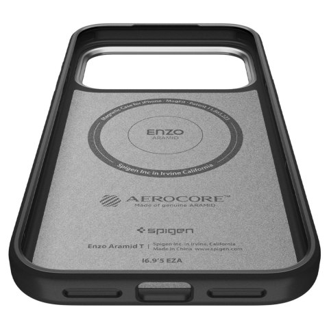 Etui pokrowiec case na iPhone 17 Pro MagSafe - czarno-srebrne