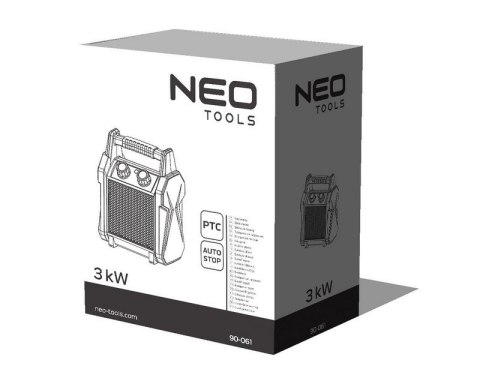 NAGRZEWNICA ELEKTRYCZNA CERAMICZNA PTC 3KW NEO
