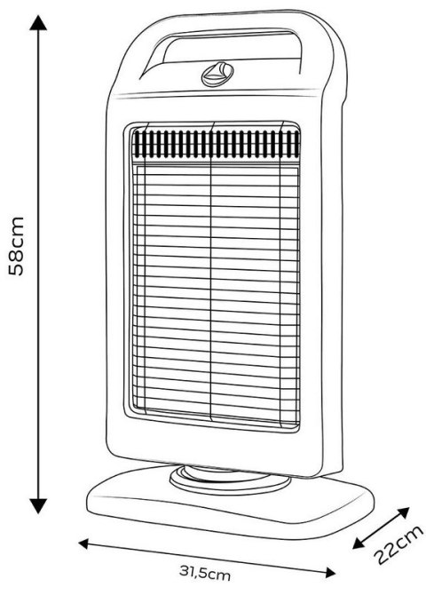 PROMIENNIK HALOGENOWY PODCZERWIENI 400W/800W/1200W BIAŁY NEO