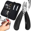 Przybornik do manicure pedicure pielęgnacji paznokci obcinacz pilnik cążki - zestaw 8 el.