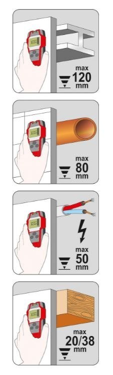 WYKRYWACZ PROFILI I PRZEWODÓW,MIERNIK WILGOTNOŚCI 4W1 YATO