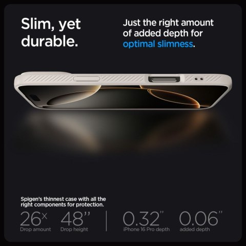 Etui case na iPhone 16 Pro Max Liquid Air - tytanowy