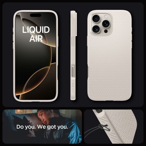 Etui case na iPhone 16 Pro Max Liquid Air - tytanowy