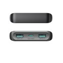 Powerbank 10000mAh 25W 2x USB-A 1x USB-C SFC - czarny