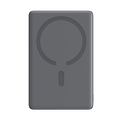 Powerbank 5000mAh USB-C 20W PD i ładowaniem indukcyjnym 15W - szary