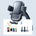 Uchwyt samochodowy zaciskowy na telefon mocowany na szybę - czarny