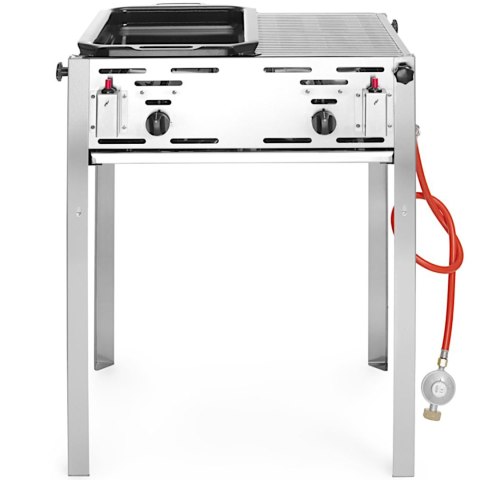 Grill gazowy z rusztem dzielonym tacką MASTER MAXI 50/50 11kW