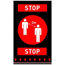 Mata podłogowa ostrzegawcza ZACHOWAJ ODSTĘP 900 mm