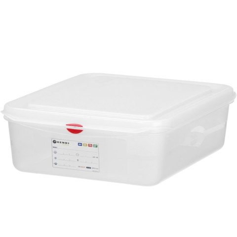Pojemnik spożywczy GN 1/2 z etykietą pokrywką 4 l 325x265x65 mm