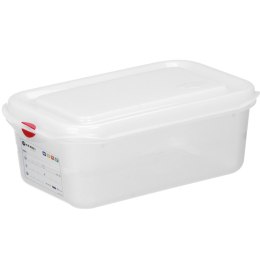 Pojemnik spożywczy GN 1/4 z etykietą pokrywką 1.8 l 265x162x65 mm