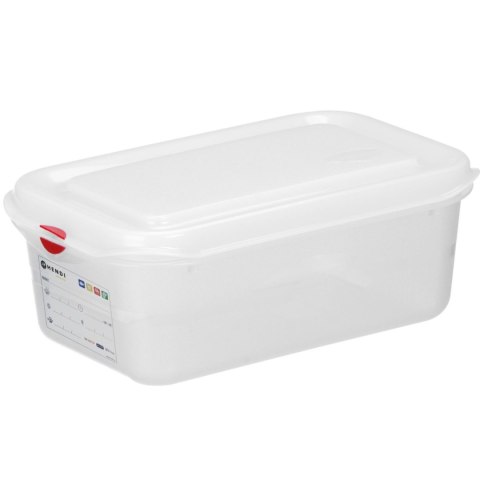 Pojemnik spożywczy GN 1/4 z etykietą pokrywką 2.8 l 265x162x100 mm