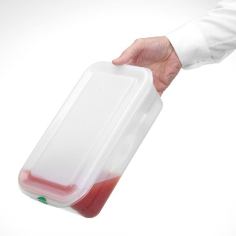 Pojemnik spożywczy GN 1/4 z etykietą pokrywką 2.8 l 265x162x100 mm