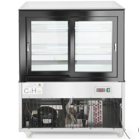 Witryna chłodnicza przeszklona ekspozycyjna 2 półki 300 l 480 W