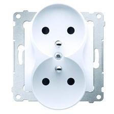 BASIC MODUŁ GNIAZDO PODWÓJNE Z/U 16A BIAŁE SIMON