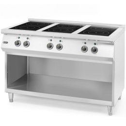 Kuchnia indukcyjna wolnostojąca 6 pól grzewczych 25500 W 120x70x89 cm