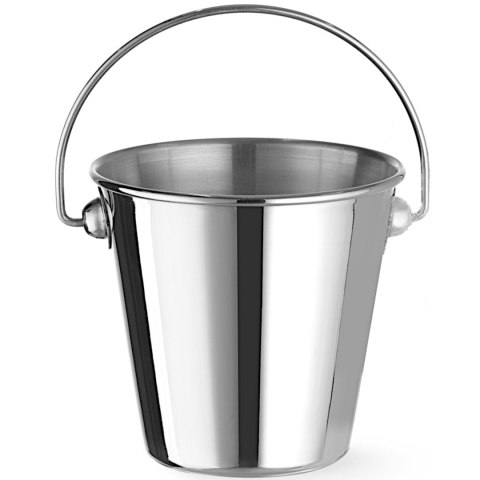 Mini wiaderko z uchwytem do serwowania przekąsek stalowe śr. 90x85 mm