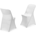 Pokrowiec na krzesło cateringowe bez prasowania - biały