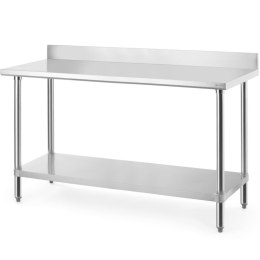 Stół przyścienny z półką rantem skręcany Budget Line 160x60x95 cm