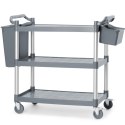 Wózek kelnerski serwisowy do 150 kg 3-półki 842x486 mm