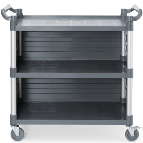Wózek kelnerski serwisowy z bocznymi panelami do 150 kg 3-półki 842x486 mm