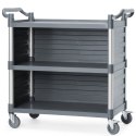 Wózek kelnerski serwisowy z bocznymi panelami do 150 kg 3-półki 842x486 mm