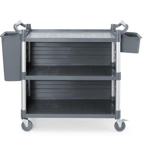 Wózek kelnerski serwisowy z bocznymi panelami do 150 kg 3-półki 842x486 mm