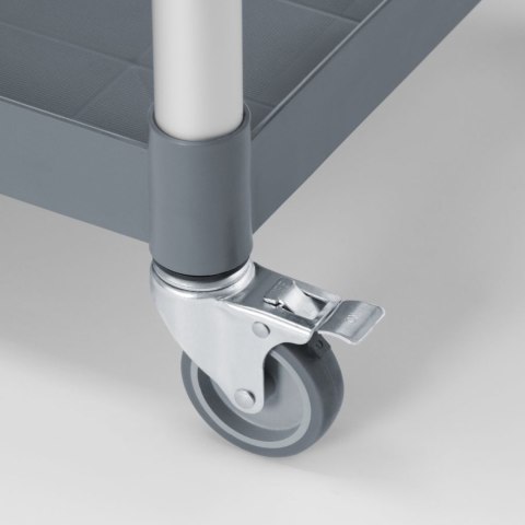 Wózek kelnerski serwisowy z bocznymi panelami do 150 kg 3-półki 842x486 mm