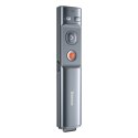Wskaźnik laserowy z pilotem do prezentacji do 100m WiFi 2.4GHz USB-A/C - szary