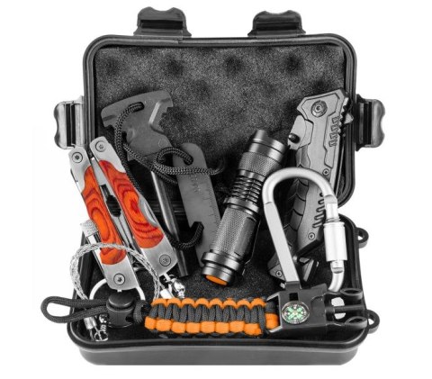 ZESTAW SURVIVALOWY 8 W 1 W PUDEŁKU NEO