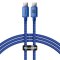 Kabel przewód do szybkiego ładowania i transferu danych USB-C USB-C 100W 1.2m niebieski