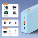 Powerbank 20000mAh Airpow 20W z kablem USB-A - USB-C 50cm - niebieski