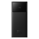 Powerbank 30000mAh 22.5W z kablem USB-A - USB-C 3A 30cm - czarny