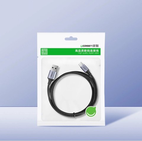 Kabel przewód USB-A - USB-C QC 3.0 3A 1.5m - szary
