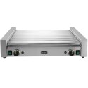 Podgrzewacz grill rolkowy do parówek hot-dogów dwustrefowy XL 14 rolek 65 cm 2000 W