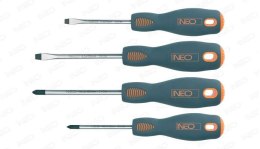 ZESTAW WKRĘTAKÓW KRZYZAKOWE I PLASKIE 4 SZTUKI. NEO