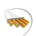 Kabel przewód zwijany USB-C 100W 2m - biały