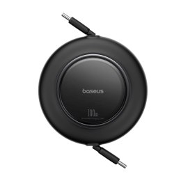 Kabel przewód zwijany USB-C 100W 2m - czarny