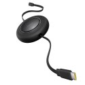 Kabel przewód zwijany USB-C 100W 2m - czarny