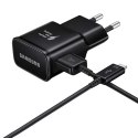 Ładowarka sieciowa Samsung USB-A 15W z kablem USB-A - USB-C - czarna