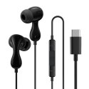 Słuchawki przewodowe douszne Encok CZ20 USB-C - czarne