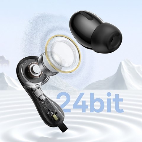 Słuchawki przewodowe douszne Encok CZ20 USB-C - czarne