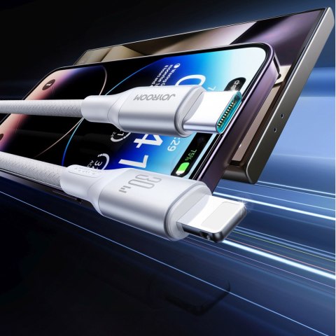Kabel przewód USB-C - iPhone Lightning 30W 2m - biały