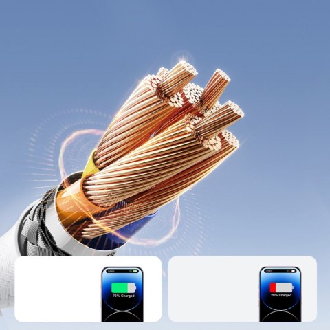 Kabel przewód USB-C - iPhone Lightning 30W 2m - biały