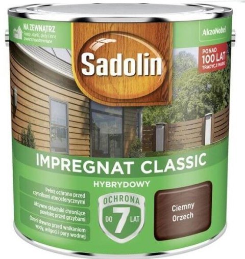 SADOLIN IMPREGNAT CLASSIC HYBRYDOW 7 LAT ORZECH CIEMNY 0.75L SADOLIN