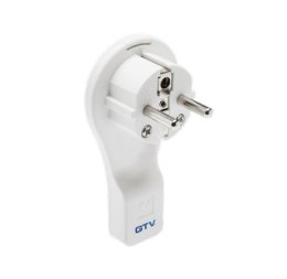 WTYCZKA PŁASKA KĄTOWA BIAŁA 16A 250V GTV