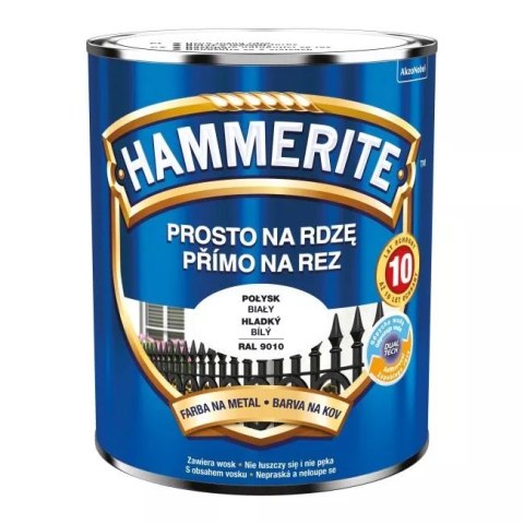 EMALIA HAMMERITE POŁYSK BIAŁY 0,7L HAMMERITE