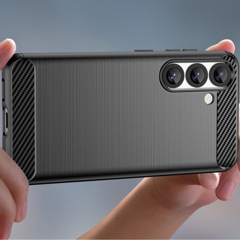 Etui elastyczne silikonowe na Xiaomi Note 14 Pro 5G Carbon Case - czarne