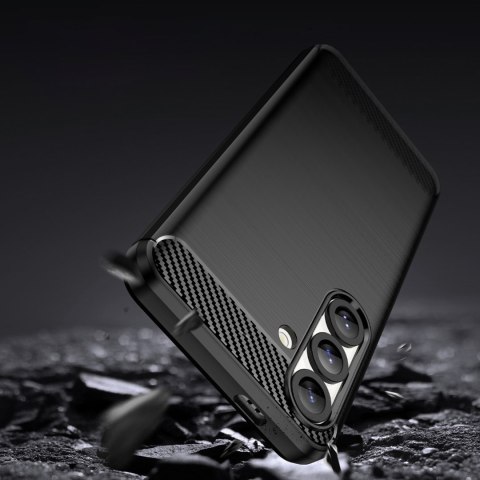 Etui elastyczne silikonowe na Xiaomi Poco F7 Pro Carbon Case - czarne